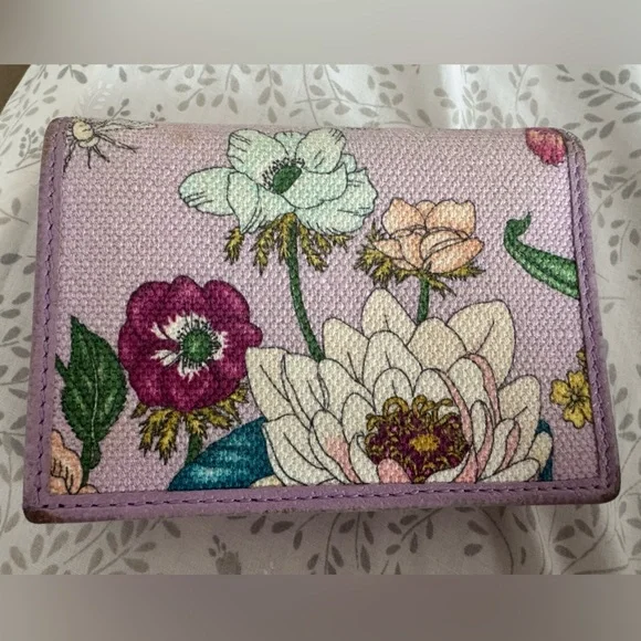 Gucci purple floral canvas wallet - Picture 2 of 15